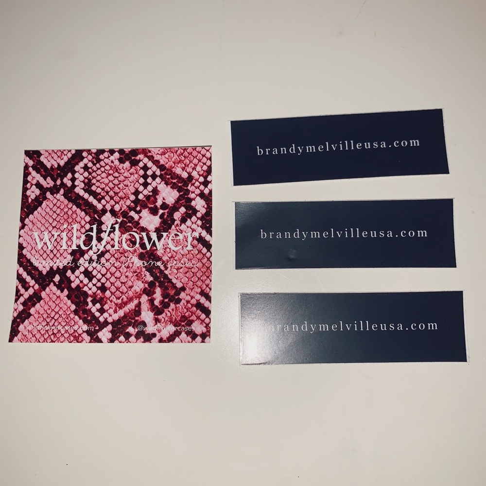 wildflower and brandy melville sticker bundle